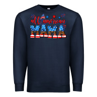 Navy all american mama Premium Sweatshirt - AdoDesignShop