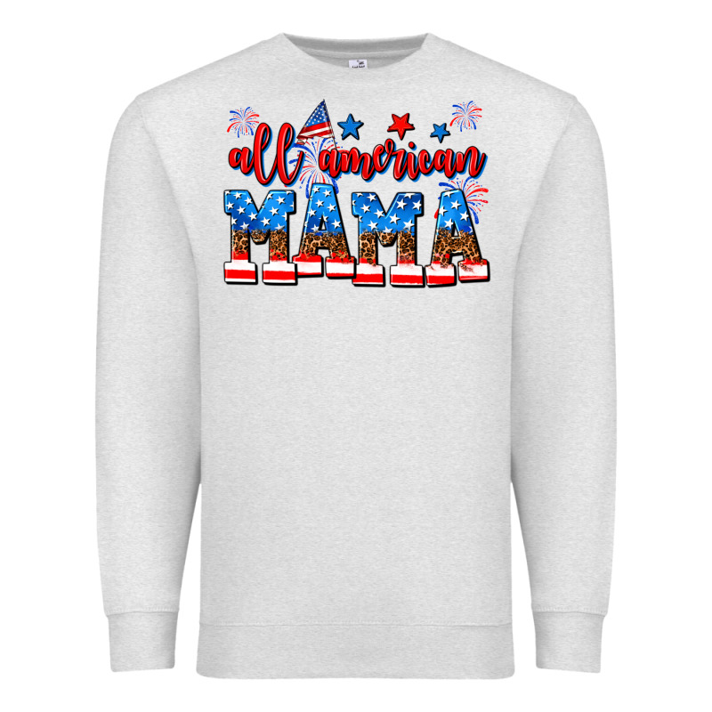 All American Mama Premium Sweatshirt by AdoDesignShop | Teevron