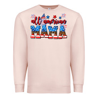 Pale Pink all american mama Premium Sweatshirt - AdoDesignShop