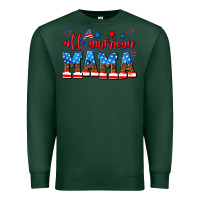 Sports Green all american mama Premium Sweatshirt - AdoDesignShop