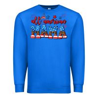 True Royal all american mama Premium Sweatshirt - AdoDesignShop