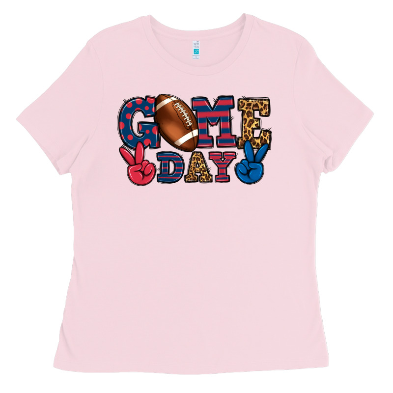 Game Day Red And Blue Ladies Tee by HowdyJamesFarm | Teevron