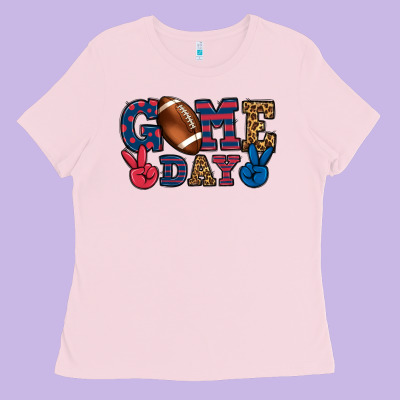 Game Day Red And Blue Ladies Tee Designed By Howdyjamesfarm