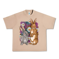 Burro Bunnys Easter with leopard background Urban Heavy Tee - OliviaCreatesArt