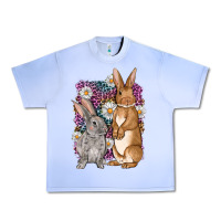 Grape Ice Bunnys Easter with leopard background Urban Heavy Tee - OliviaCreatesArt