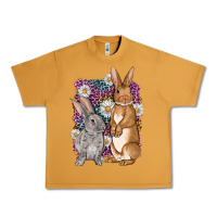 Peanut Butter Bunnys Easter with leopard background Urban Heavy Tee - OliviaCreatesArt