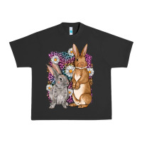 Pigment Black Bunnys Easter with leopard background Urban Heavy Tee - OliviaCreatesArt