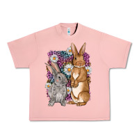 Salmon Bunnys Easter with leopard background Urban Heavy Tee - OliviaCreatesArt