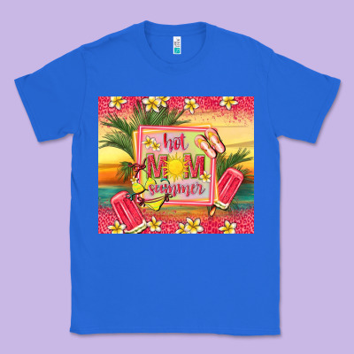 Hot Mom Summer Classic Tee Designed By Tumblerdesignbyshophia