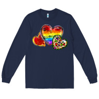 Navy Pride hearts Long Sleeve Tee - FaDigitalArtStudio