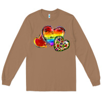 Toasted Coconut Pride hearts Long Sleeve Tee - FaDigitalArtStudio
