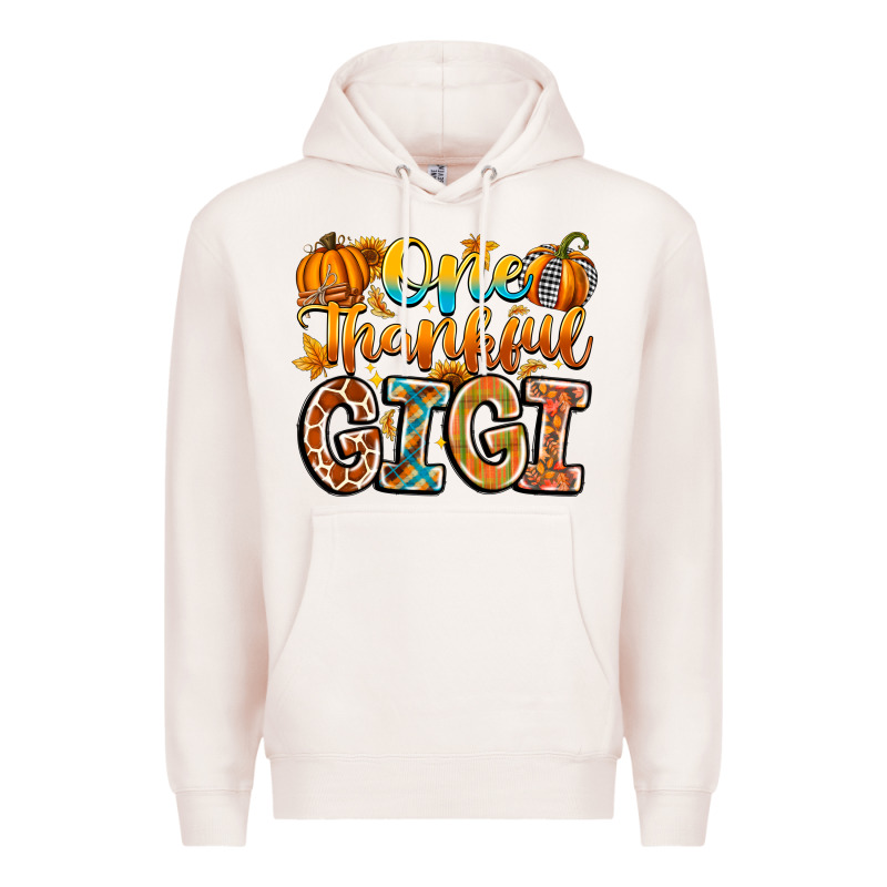 One Thankful Gigi Premium Hoodie by CowhideDigitalArt | Teevron