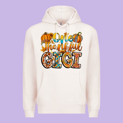 One Thankful Gigi Premium Hoodie Designed By Cowhidedigitalart