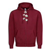 Burgundy cotton Zipper Hoodie - BarkalooDesign