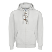 Dove Grey cotton Zipper Hoodie - BarkalooDesign