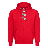 Red cotton Zipper Hoodie - BarkalooDesign