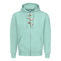Seafoam cotton Zipper Hoodie - BarkalooDesign