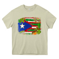 Mossy Mexico and Puerto Rico flag Heavy Core Tee - texasbilliewilder