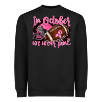Black in october we wear pink with football Heavyweight Sweatshirt - BarkalooDesign