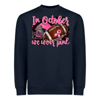 Navy in october we wear pink with football Heavyweight Sweatshirt - BarkalooDesign