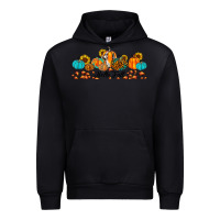 Black hello fall pumpkin sunflower Urban Hoodie - JahusDesignShop