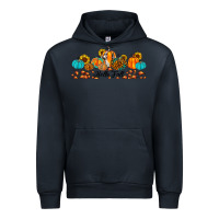 Navy hello fall pumpkin sunflower Urban Hoodie - JahusDesignShop