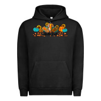 Pigment Black hello fall pumpkin sunflower Urban Hoodie - JahusDesignShop