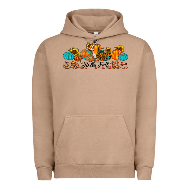Hello Fall Pumpkin Sunflower Urban Hoodie by JahusDesignShop | Teevron