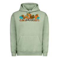 Pigment Oil Green hello fall pumpkin sunflower Urban Hoodie - JahusDesignShop