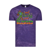 Cloud Purple Not lucky just Blessed with Cross St. Patricks day Vintage Tee - HowdyJamesFarm