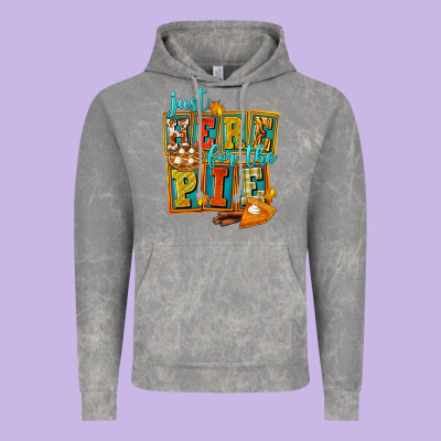 Just Here For The Pie Vintage Hoodie Designed By Fadigitalartstudio