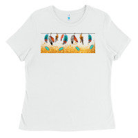White native American feathers Ladies Tee - TumblerDesignByShophia