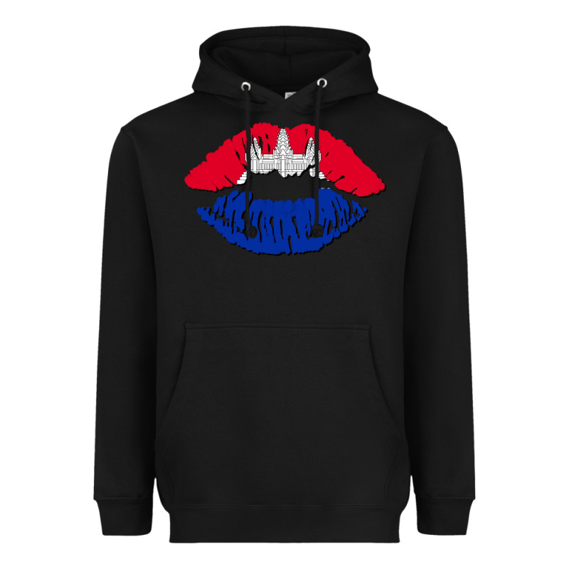 Cambodian Flag Lips Heavyweight Hoodie by AdoDesignShop | Teevron