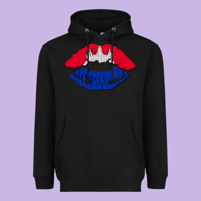Cambodian Flag Lips Heavyweight Hoodie Designed By Adodesignshop