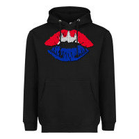 Black cambodian flag lips Heavyweight Hoodie - AdoDesignShop