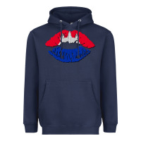 Navy cambodian flag lips Heavyweight Hoodie - AdoDesignShop