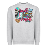 Heather Grey small business mama Heavyweight Sweatshirt - BarkalooDesign
