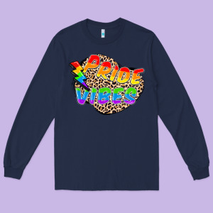 Pride Vibes Long Sleeve Tee Designed By Fadigitalartstudio