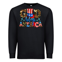 Black god bless america Premium Sweatshirt - AdoDesignShop