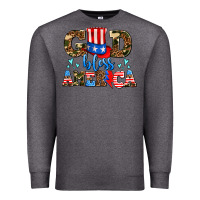 Charcoal Heather god bless america Premium Sweatshirt - AdoDesignShop