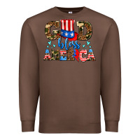 Chestnut god bless america Premium Sweatshirt - AdoDesignShop