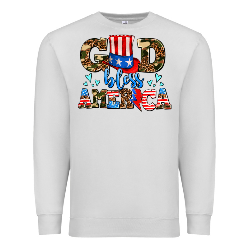 God Bless America Premium Sweatshirt by AdoDesignShop | Teevron