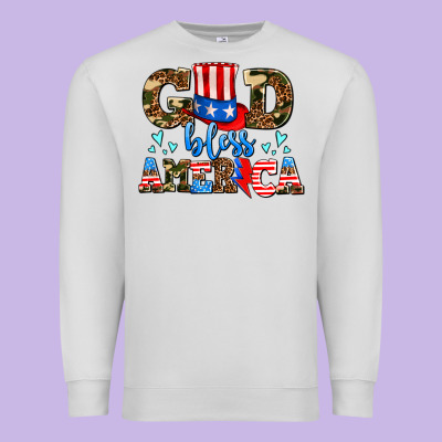 God Bless America Premium Sweatshirt Designed By Adodesignshop