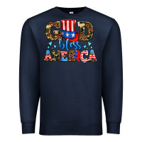Navy god bless america Premium Sweatshirt - AdoDesignShop