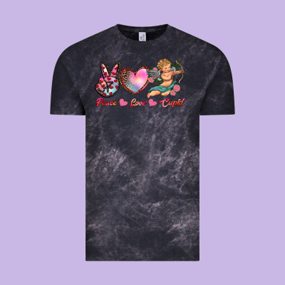 Peace Love Cupid Vintage Tee Designed By Ranaportraitstore