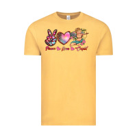 Vintage Mustard peace love cupid Vintage Tee - RanaPortraitStore