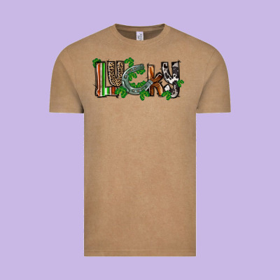 Lucky Horseshoe St. Patrick's Day Vintage Tee Designed By Cowgirlartshop
