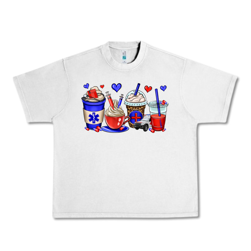 Emt Emergency Medical Technician Coffee Cups Urban Heavy Tee by OliviaCreatesArt | Teevron