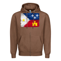 Chestnut louisiana flag background Zipper Hoodie - BarkalooDesign
