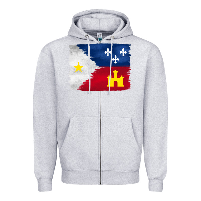 Louisiana Flag Background Zipper Hoodie by BarkalooDesign | Teevron